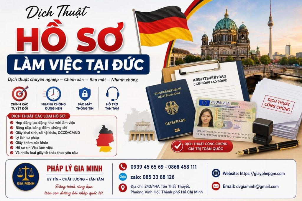 Dịch Thuật Hồ Sơ Làm Việc Tài Đức