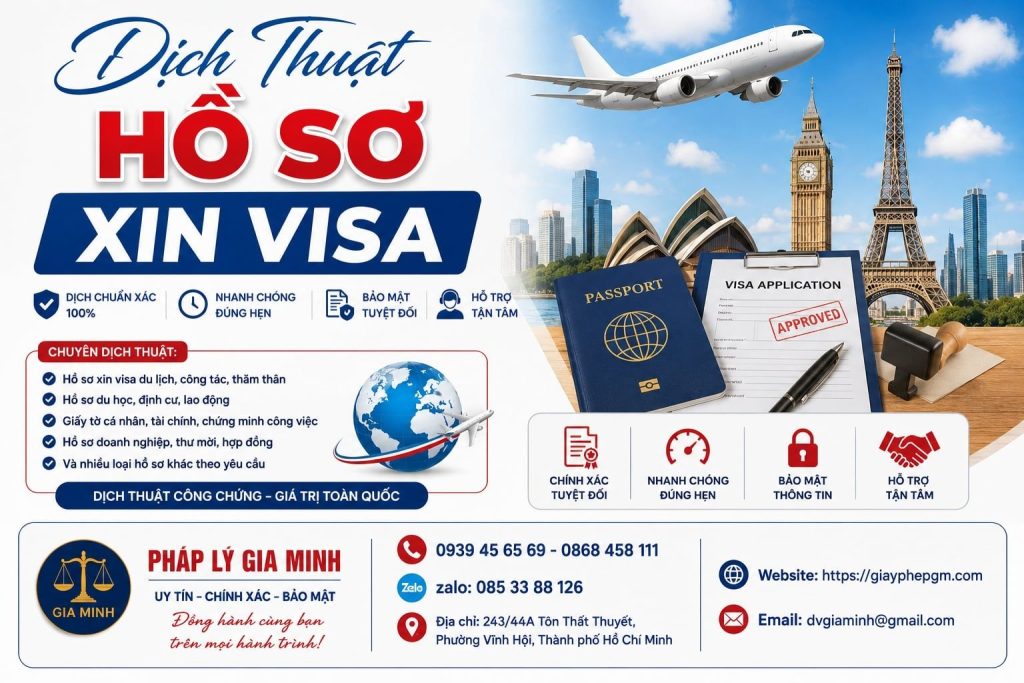 Dịch Thuật Hồ Sơ Xin Visa