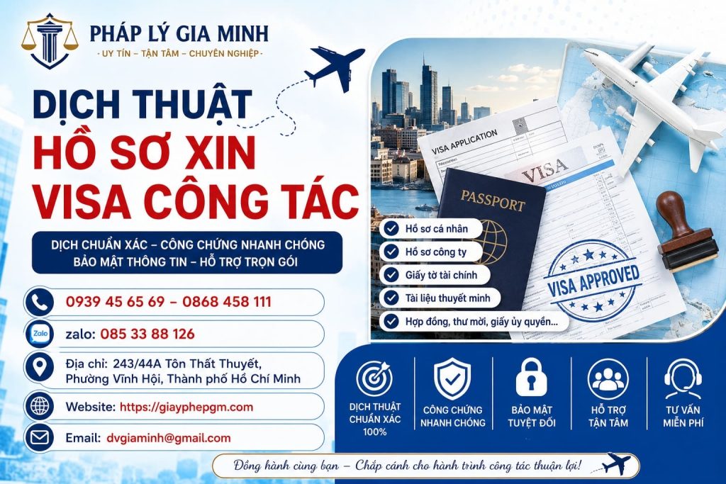 Dịch Thuật Hồ Sơ Xin Visa Công Tác