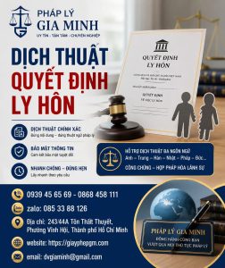 Dịch thuật quyết định ly hôn