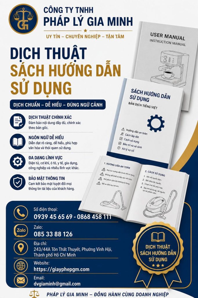 Dịch Thuật Sách Hướng Dẫn Sử Dụng