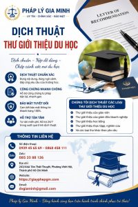 Dịch Thuật Thư Giới Thiệu Du Học