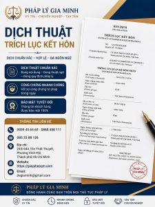 Dịch thuật trích lục kết hôn