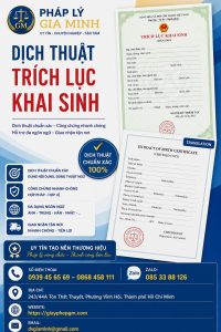 Dịch thuật trích lục khai sinh