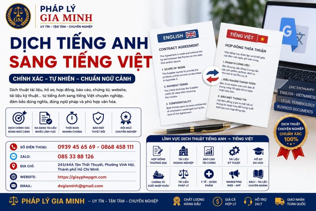 Dịch Tiếng Anh Sang Tiếng Việt