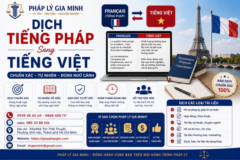 Dịch Tiếng Pháp Sang Tiếng Việt
