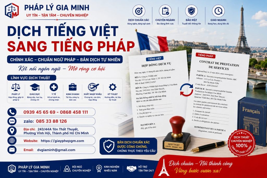 Dịch Tiếng Việt Sang Tiếng Pháp