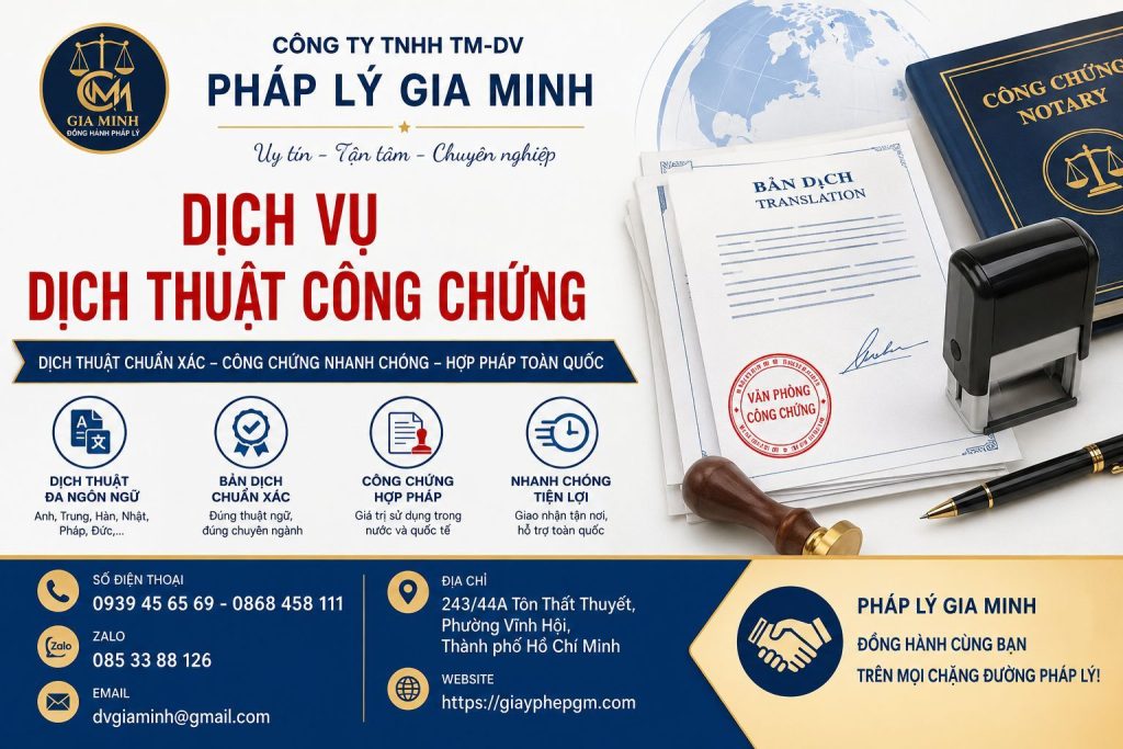 Dịch vụ dịch thuật công chứng