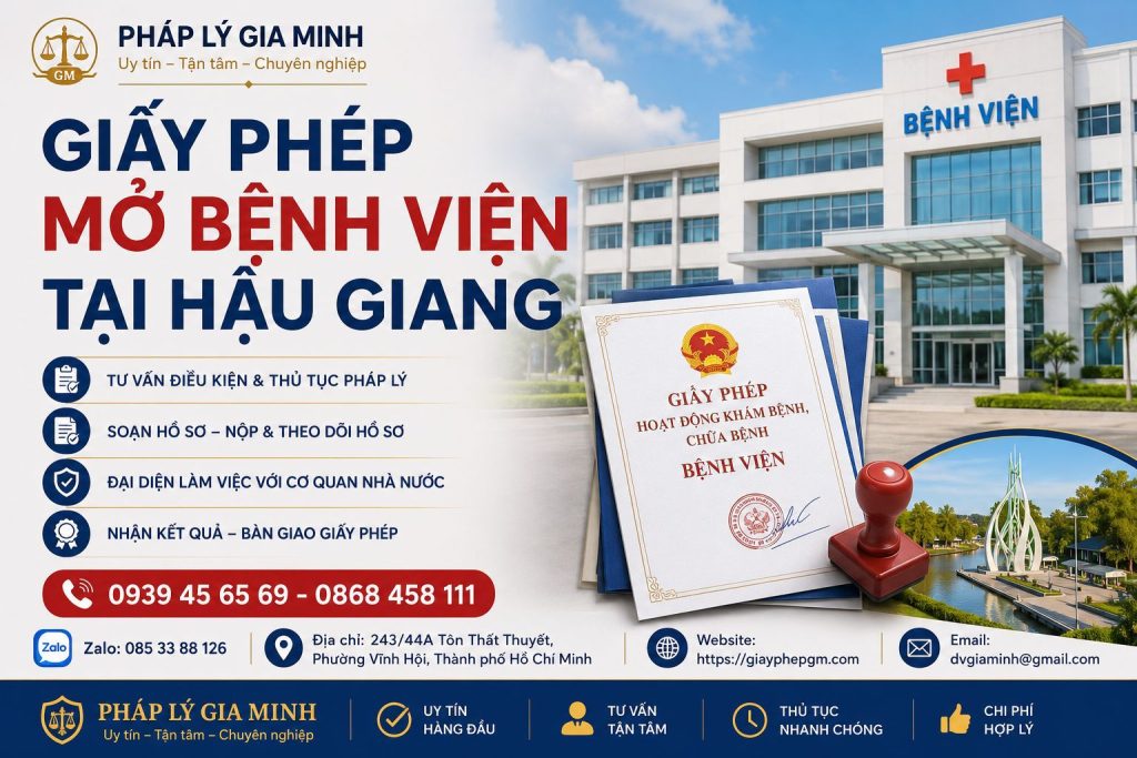 Giấy phép mở bệnh viện tại Hậu Giang
