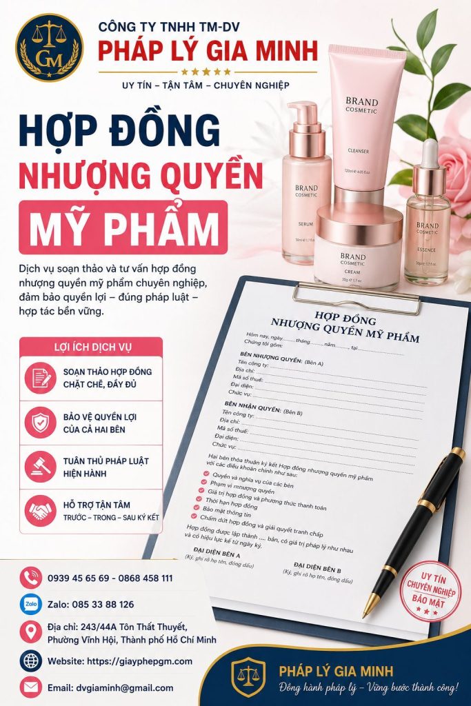 Hợp đồng nhượng quyền mỹ phẩm