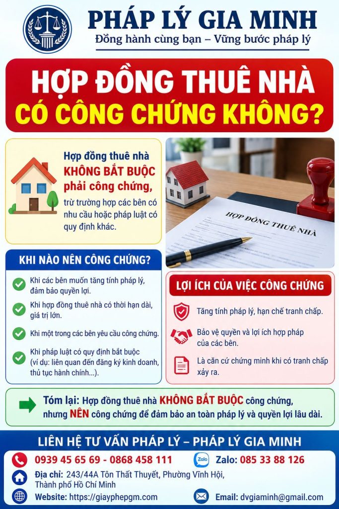 Hợp đồng thuê nhà có công chứng không