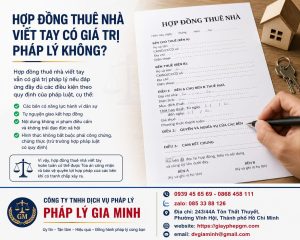 Hợp đồng thuê nhà viết tay có giá trị pháp lý không