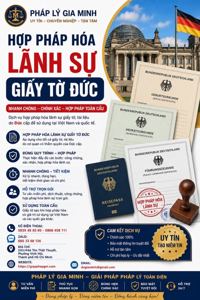 Hợp Pháp Hóa Lãnh Sự Giấy Tờ Đức