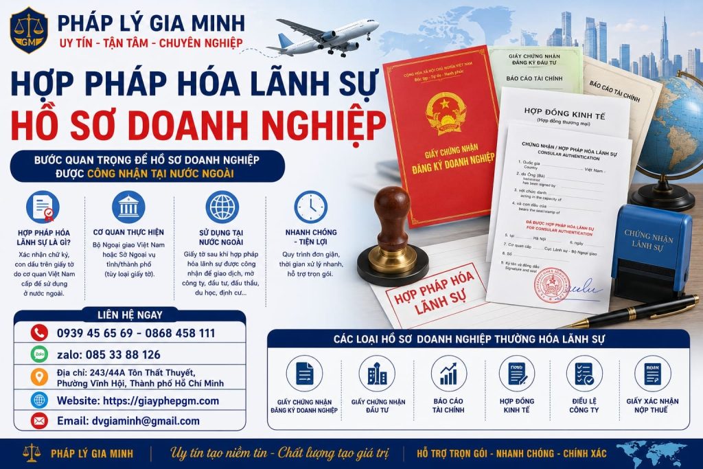 Hợp Pháp Hóa Lãnh Sự Hồ Sơ Doanh Nghiệp