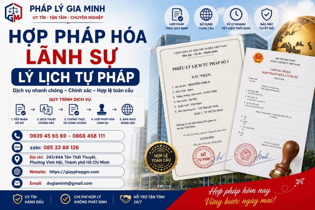 Hợp Pháp Hóa Lãnh Sự Lý Lịch Tự Pháp