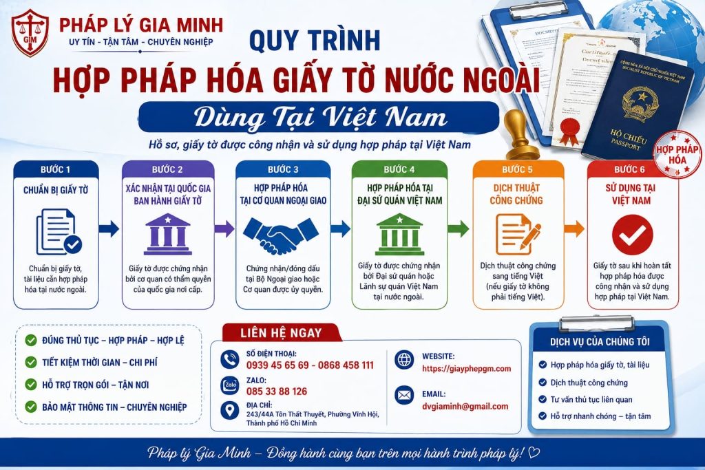 Quy Trình Hợp Pháp Hóa Giấy Tờ Nước Ngoài Dụng Tài Việt Nam