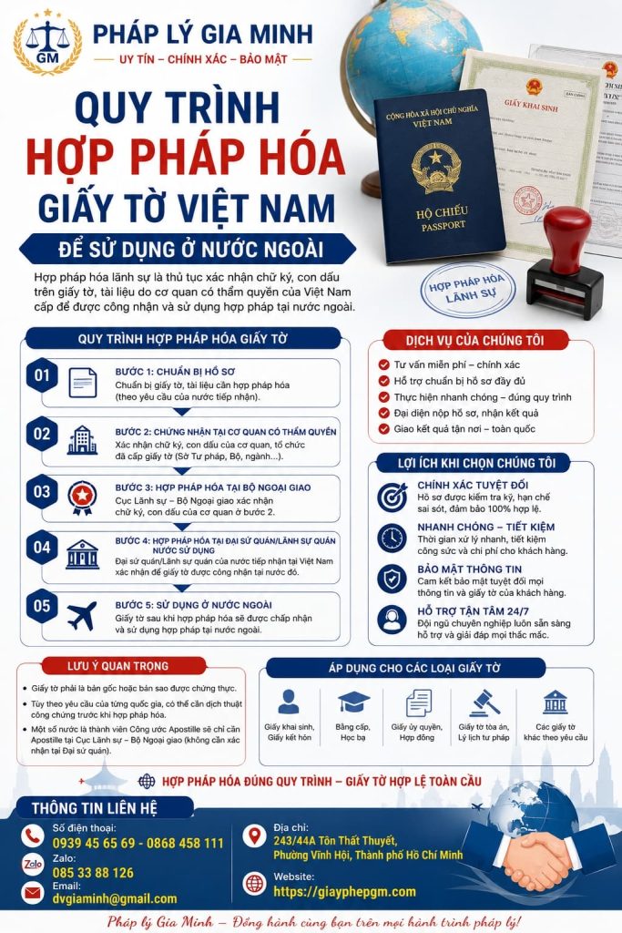 Quy Trình Hợp Pháp Hóa Giấy Tờ Việt Nam Để Sự Dụng Ở Nước Ngoài
