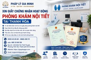 Xin giấy chứng nhận hoạt động phòng khám nội tiết tại Thanh Hóa