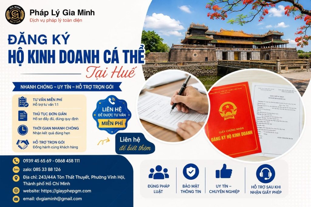 Đăng ký hộ kinh doanh cá thể tại Huế