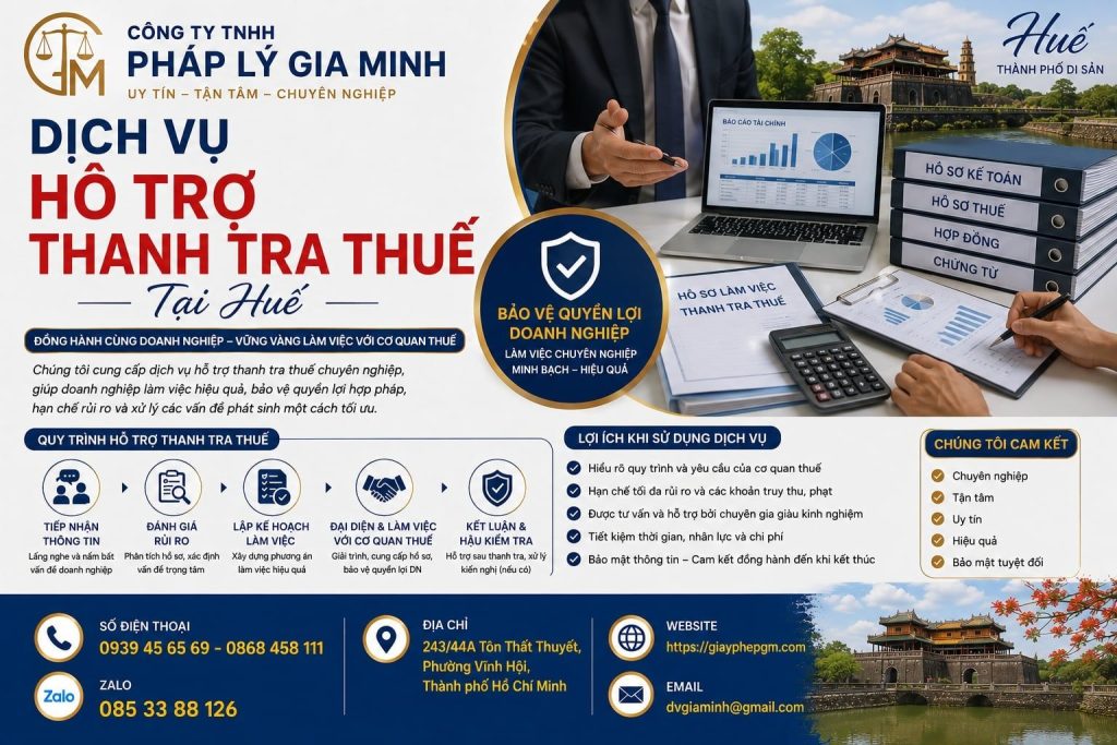 Dịch vụ hỗ trợ thanh tra thuế tại Huế