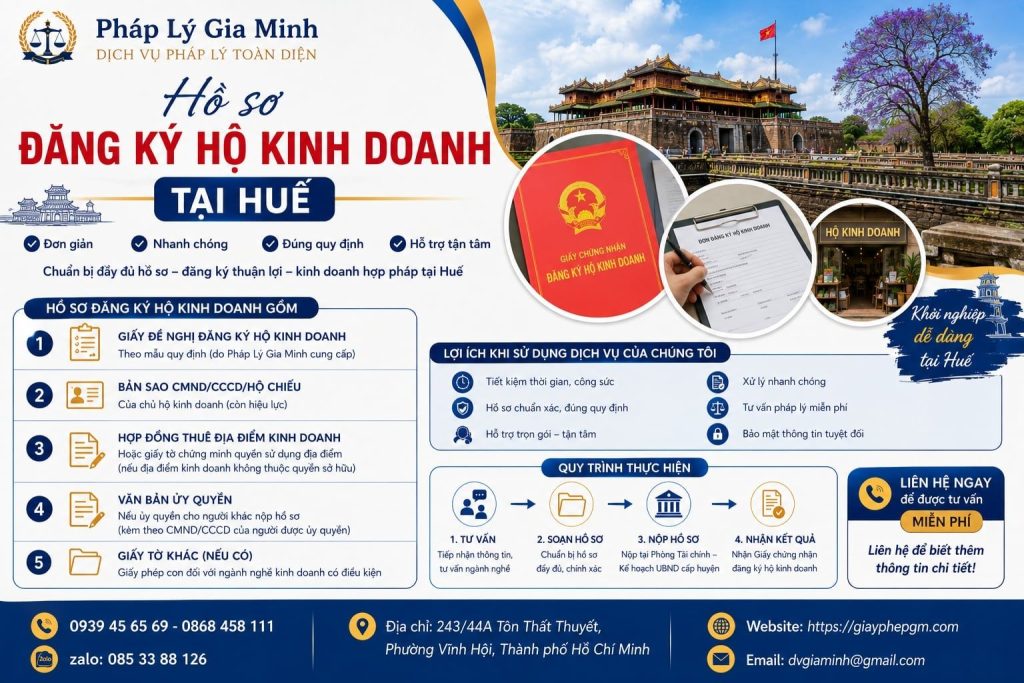 Hồ sơ đăng ký hộ kinh doanh tại Huế