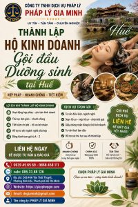 Thành lập hộ kinh doanh gội đầu dưỡng sinh tại Huế