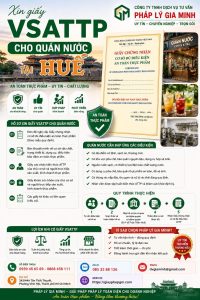 Xin giấy VSATTP cho quán nước tại Huế