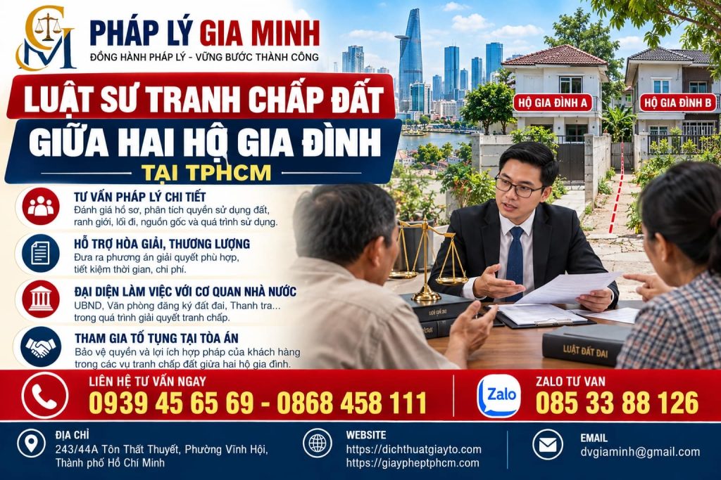 Luật sư tranh chấp đất giữa hai hộ gia đình tại TPHCM