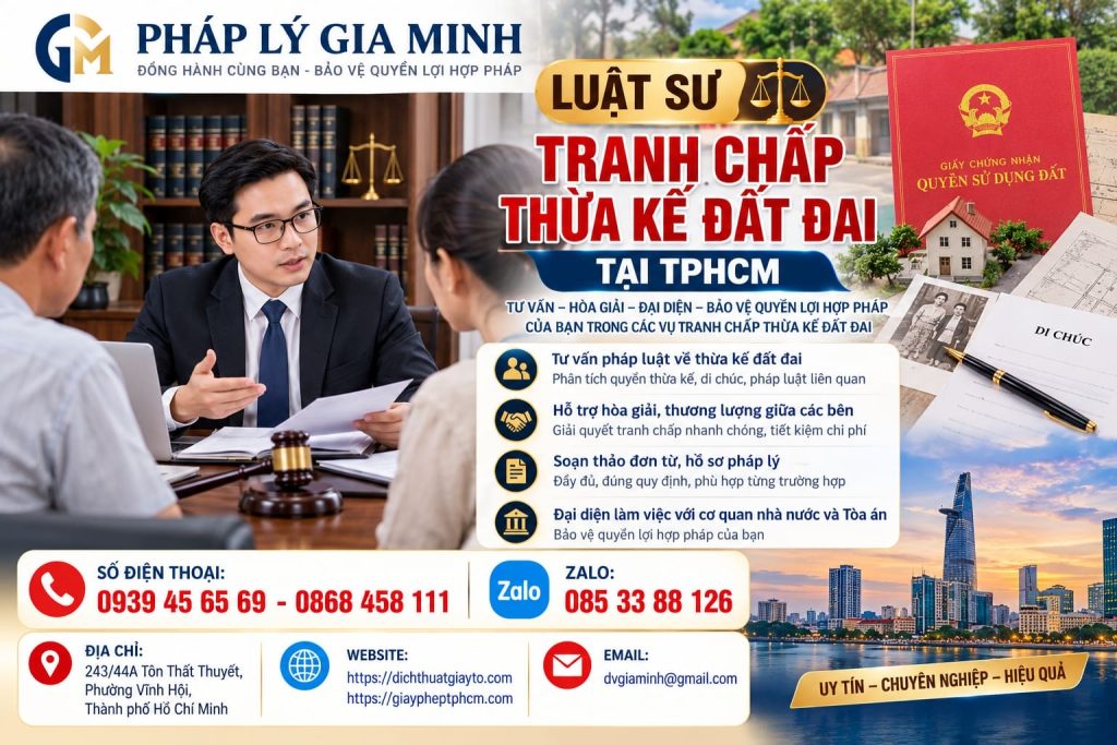 Luật sư tranh chấp thừa kế đất đai tại TPHCM