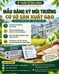 Mẫu đăng ký môi trường cơ sở sản xuất gạo