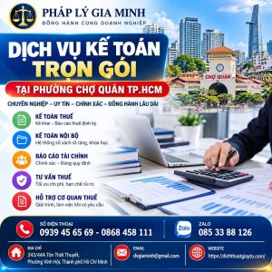 Dịch vụ kế toán trọn gói tại phường Chợ Quán TP.HCM