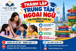 Thành lập trung tâm ngoại ngữ tại phường Thới An TPHCM